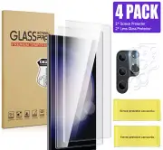 For Samsung Galaxy S25 S24 S23 S22 Ultra Tempered Glass Screen Protector Camera