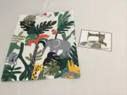 Book, Small iPad, Kindle Fabric Sleeve Machine Washable 28cmx22cm JUNGLE New