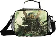 Samurai St Patricks Day Insulated Lunch Box for Women Men - Ideal for Work, Picnics - Includes Adjustable Shoulder Strap
