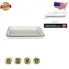 Vintage 16x11.5 Enameled Baking Sheet with Black Trim - Perfect for All Cuisines