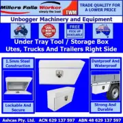 Millers Falls Under Tray Steel Tool / Storage Box White Right Side