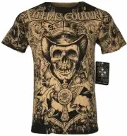 Xtreme Couture Affliction Men's T-Shirt CONJURING Skull Tattoo Biker S-5XL