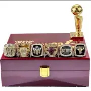 Michael Jordan 6 Championship Ring And Trophy In Display Box