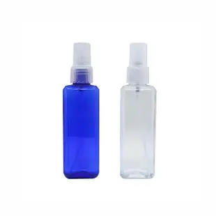 【收納家】亮面2色方形PET噴霧分瓶｜100ml 10入組(空瓶 瓶罐 塑膠瓶 噴霧瓶 酒精噴霧瓶)