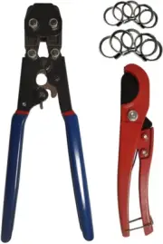 Ratchet PEX Pipe Clamps Cinch Tool, Crimping for Stainless Steel Clamps from 3/8