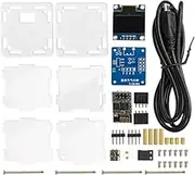 Qianly DIY Digital Clock Kit ESP8266 Portable Weather Clock for Office Bedroom Dorm