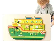 Mwqpgyh School Bus Puzzles | Educational School Bus Puzzles - Children Brain Teaser, Cute Cruise Ship Toys for Home, Kindergarten, Nursery