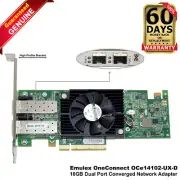 Dell Emulex OCe14102-UX-D 10GbE Dual Port SFP+ PCIe Network Adapter YGW92