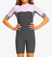 ROXY Girls' 2mm SWELL BZ S/S Spring Suit - XKMM - Size 12G - NWT