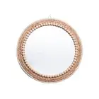 15 Inch Round Hanging Wall Mirror Decorative Rattan Circle Wall Mounted Mirrors