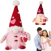 Set of 2 Valentines Gnomes Plush Decorations Valentines Day gift LED light up