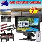 7" Wireless Rear View Monitor Reverse Camera 12V 24V Car Caravan Bus Truck Kit
