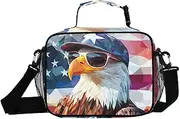Bald Bird Sunglasses Insulated Lunch Box for Women Men - Ideal for Work, Picnics - Includes Adjustable Shoulder Strap