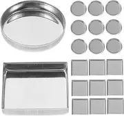 PAMINGONO 30pcs Aluminum Plate Eyeshadow Palettes Blusher Highlighters Make up Palette Revolution Pro Miracle Cream Stainless Pan Teen Empty Eyeshadow Container Toned Bay Pallet Huda Metal