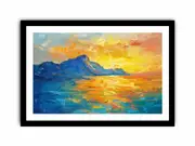 Mountain Knife Landscape Framed print Art Poster