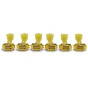 Kluson 3x3 Vintage Diecast Tuners Gold, Plastic Keystone Button