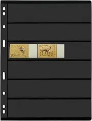 MUDOR 20 Sheets Stamp Pages for Collectors, 6 Pockets Sleeves, Fit 3 or 4 Ring Binder, Professional Pack