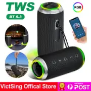 Portable Bluetooth Speaker Powerful 360° Surround Stereo Waterproof TF/USB RGB