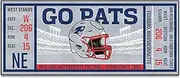 FANMATS 23128 New England Patriots Ticket Design Runner Rug - 30in. x 72in. | Sports Fan Area Rug, Home Decor Rug and Tailgating Mat