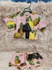 Dolce & Gabbana Kids Girls Pineapple Print 2 Piece Set Size 24/30 Months NWT