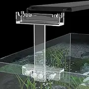 WooFog Adjustable Aquarium Light Riser for Rimmed Tanks, Aquarium Light Stand, Clear Acrylic Aquarium LED Light Holder Bracket for Small Rims Fish Tank Thickness Within 0.78 Inches-2 PCS