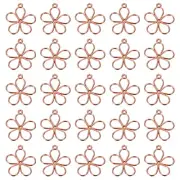 100pcs Open Bezels, Resin Bezels Pendants Flower Open Back Bezels, Rose Gold