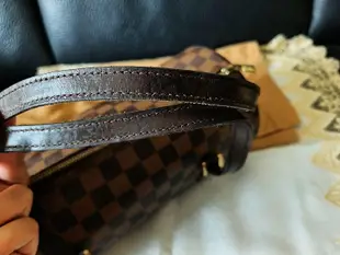 真品LV LOUISVUITTON 棋盤格圓筒包 手提包