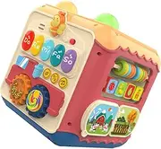 Activity Cube Six Sided Interactive Educational for Early Development Multipurpose Learning Fun for Shape Matching Music and Fine Motor Skill Enhancement