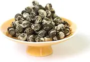 GOARTEA 100g / 3.5oz Nonpareil Supreme Jasmine Pearls Tea Jasmine Tea Loose Leaf Jasmine Green Tea Chinese Jasmine Dragon Pearls Tea