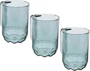 DRESSOOS 3pcs Modern Toothbrush Holders Elegant Bathroom Brushing Cups for Adults Lightweight Portable Containers for Toothpaste Versatile Use Travel Transparent