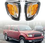 LABLT 2Pcs Park Signal Corner Marker Lights with Electroplated Frame 8161004090C0 8162004090C0 Replacement for 2001-2004 Toyota Tacoma Left & Right