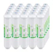 25 Pack Inline Post Carbon Polishing Water Filter 1/4" QC for Icemaker RO System