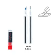 Dspiae 0.2mm Tungsten Steel Push Broach (Chisel) Shank Dia: 3.175mm
