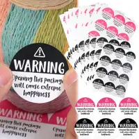 在飛比找蝦皮購物優惠-120 件警告極端幸福貼紙 - 黑色粉色禮物包裝標籤 - 用