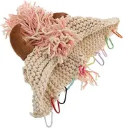 [SAFIGLE] Fashionable Animal Horn Wool Hat Stylish Knitted Beanie for Women Party Headpiece Dress up Accessory