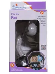 DREAM BABY CLIP ON STROLLER FAN WITH BLACK FOAM FAN
