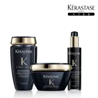 在飛比找momo購物網優惠-【KERASTASE 巴黎卡詩】黑鑽極萃逆時三步驟洗護組(洗