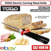 TODO Stainless Steel Serrated Blade Electric Knife Meat Carving Bread Slicer DIY