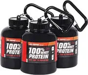Auhafaly Protein Powder and Supplement Funnel Keychain Protein Powder Container with Durable Key-Chain Portable to-Go Container for The Gym, Workouts, Fitness, and Travel Big 3pack