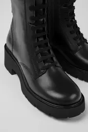 Milah Black lace-up boots for women