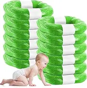 Refill Film Nappy Bucket: Pack of 12 Baby Refill Film for Nappy Bin Refill Foil Rings Refill Bag 4.5 m Nappy Bin Refill Film, Refill Pack Nappy Bucket for Octagonal Nappy Bin (Green)