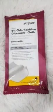 STRYKER SAGE 2% CHLORHEXIDINE GLUCONATE PREOPERATIVE CLOTHS 6 CLOTHS 02/2025