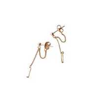 ANYCO Fashion Earrings Bohemian Rose Gold Link Chain Bead Stud Chic Classic Party Jewelry Gift for Women