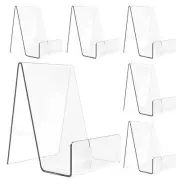 6 Pack Acrylic Book Stand Display Easel for Books Magazine Plate Artworks