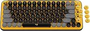 Logitech POP Keys Mechanical Wireless Keyboard with Customizable Emoji Keys, Durable Compact Design, Bluetooth or USB Connectivity, Multi-Device, OS Compatible - Blast Yellow