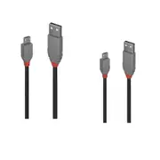 Lindy USB-A 2.0 to Micro-B Anthra Line - 0.2m