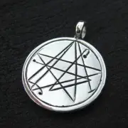 925 Silver Simon Necronomicon Amulet. H.P. Lovectaft Cthulhu Mythos Symbol