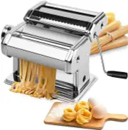 Pasta Maker Manual Steel Machine with 8 Adjustable Thickness Settings