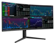QSM 34" Curved UWQHD 21:9 Ultrawide 144Hz 1ms Gaming and Office Monitor (3440 × 1440)