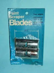 JC Penney 833-2114 Paint Scraper Blades, 2 pk, 1" x 2-1/2", FREE SHIPPING NOS